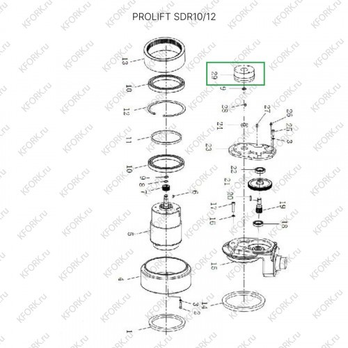 Катушка электромагнитного тормоза для штабелеров SDR 1-1,2 т, SDR1635, для тележек SD15