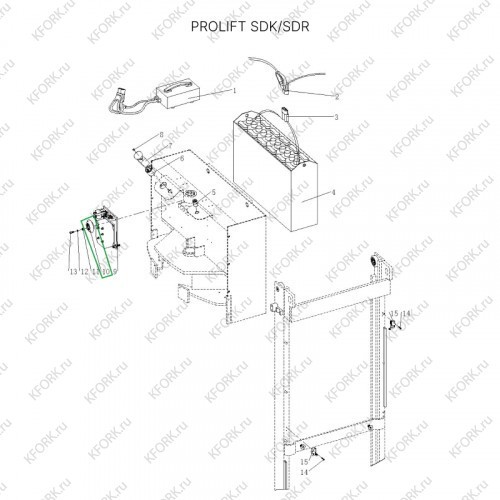 Звуковой сигнал для штабелеров SDR 1533/1536/1545S/1645/1656/2036/2045, SDK