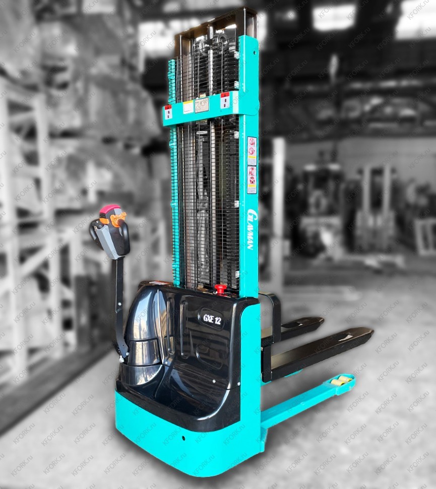 Штабелер электрический самоходный Glavman GXE1225L 1200 кг 2500 мм с литиевой батареей