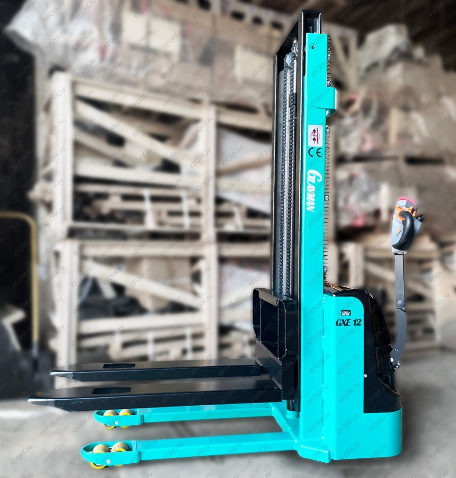 Штабелер электрический самоходный Glavman GXE1235L 1200 кг 3500 мм с литиевой батареей