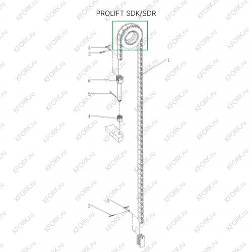 Ролик центральной цепи для штабелеров SDR 1536/1545S/1645/1656/2036/2045, SDK