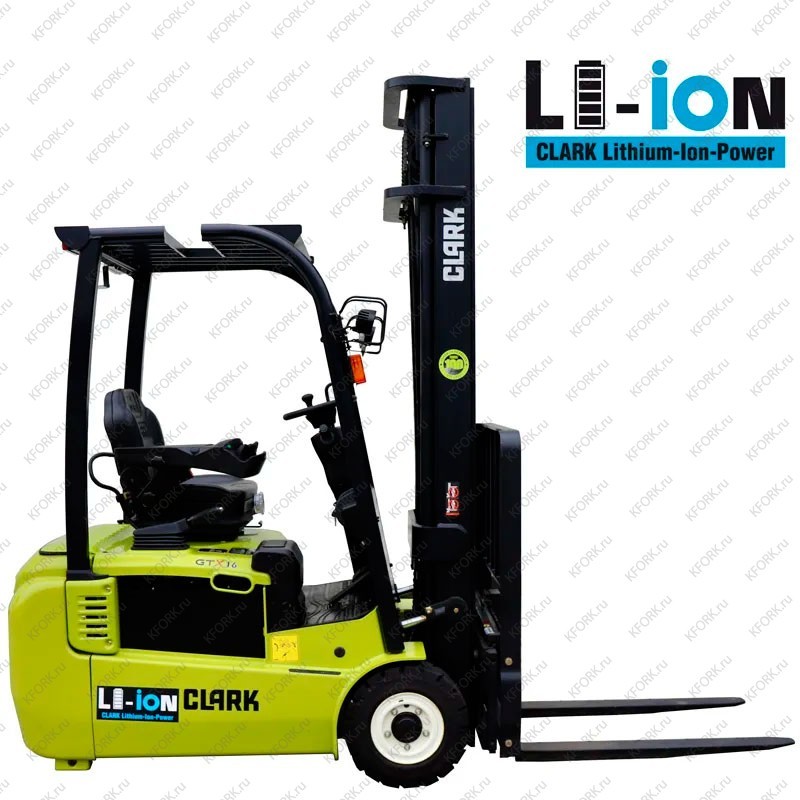 Эл. погрузчик Clark GTX18 1,8 т Li-ion 3 опоры