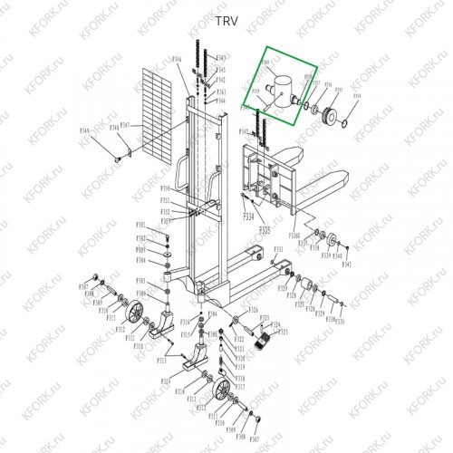 Крестовина  гидроузла в сборе для TRV1530