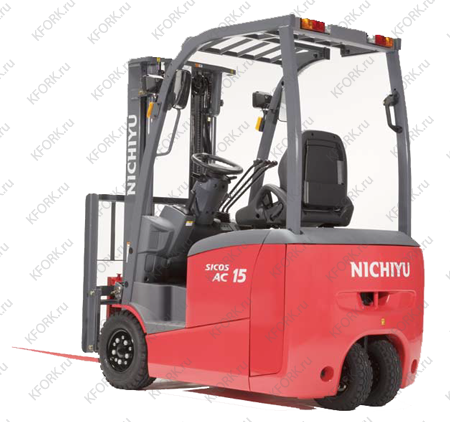 Вилочный электропогрузчик Nichiyu 1 т 48/370 В/Ач 3 опоры