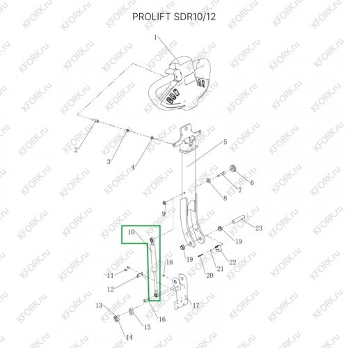 Амортизатор ручки для штабелеров SDR 1-1,2 т, SDR1635