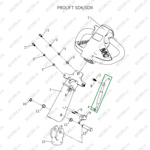 Амортизатор ручки для штабелеров SDR/SDK 1,5-2 т, для тележек SK20
